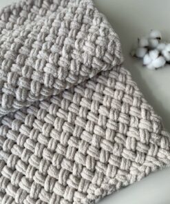 Handgemaakte BL FLUFFY deken Sand unisex