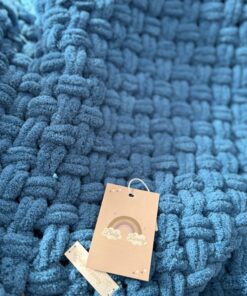 Pre-order Handgemaakte BL FLUFFY deken Petrol