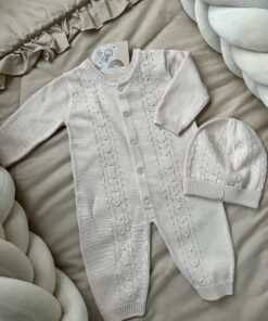 Gebreid 2-delig boxpakje Beige Unisex