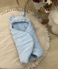 Velvety BabyBlauw Voetenzak/Wikkeldeken