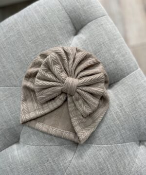 Turban Strik Mutsje Taupe
