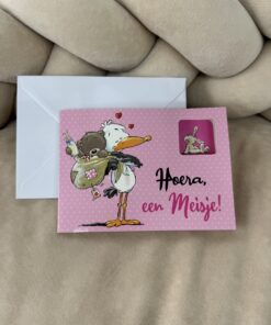 Wenskaart Hoera Een Meisje