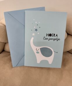 Wenskaart Hoera Een Jongetje