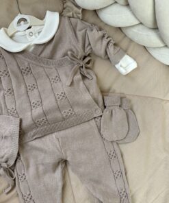 Alternative view of Gebreide 5-delige Newbornset Taupe