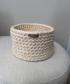 Handgemaakte Commodemand Rond Ecru #8