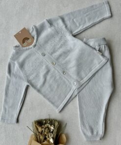 Gebreide set 2-delig Comfort Ice Blue