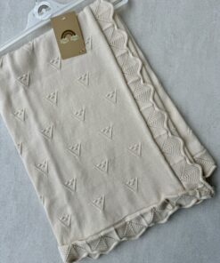 Alternative view of Gebreide wiegdeken Beige Cherry