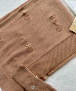 Gebreide wiegdeken 2-delig Pearl Chestnut