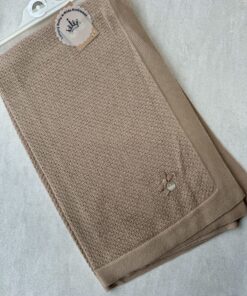 Alternative view of Gebreide wiegdeken Motief Beige