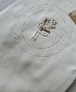 Alternative view of Gebreide wiegdeken Embroidered White