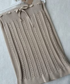 Alternative view of Gebreide wiegdeken Beige