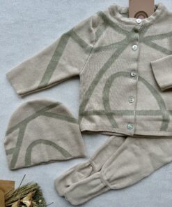 Alternative view of Gebreide 3-delige Set Beige Sage Loops