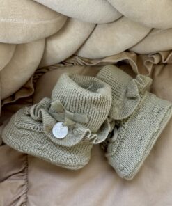 Alternative view of Gebreide Booties Ruffled Strik Sage