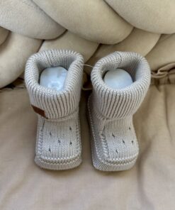 Gebreide Booties Mink