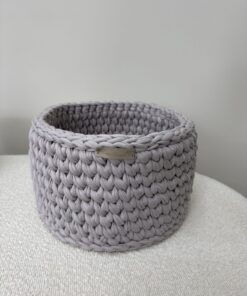 Handgemaakte Commodemand Rond Light Taupe #4429