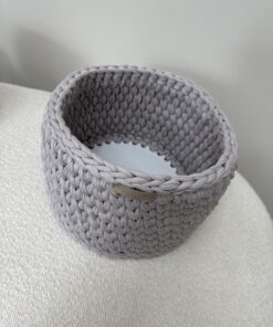 Alternative view of Handgemaakte Commodemand Rond Light Taupe #4429