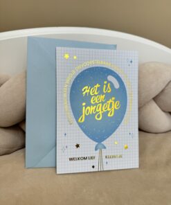 Wenskaart Folie Het is een Jongetje
