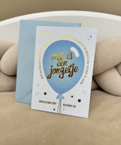 Alternative view of Wenskaart Folie Het is een Jongetje