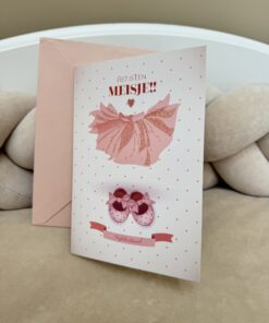 Alternative view of Wenskaart Glitter Het is een Meisje!!