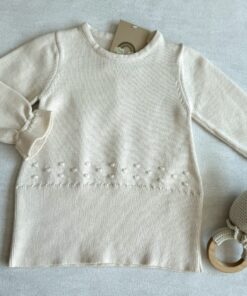 Gebreid Jurkje Strik Cream