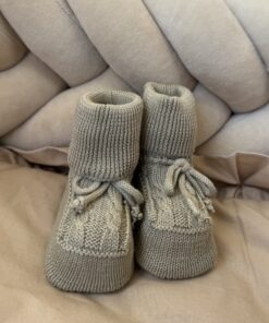 Alternative view of Gebreide Booties Cable ChestNut Unisex