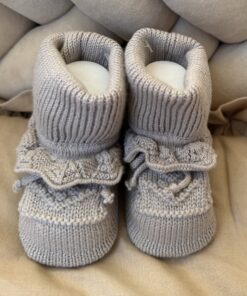 Alternative view of Gebreide Booties Mink Broderie