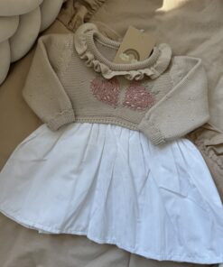 Gebreid Jurkje Strawberry Beige