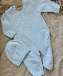 Alternative view of Gebreide set 2-delig babyblauw