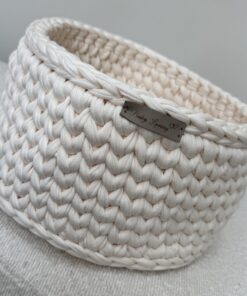 Handgemaakte Commodemand Rond Vanilla