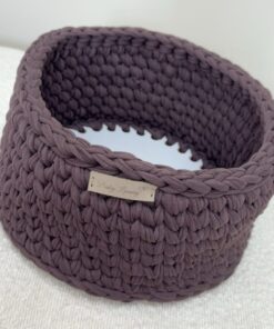 Handgemaakte Commodemand Rond DarkBrown