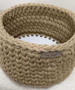 Handgemaakte Commodemand Rond Beige #14