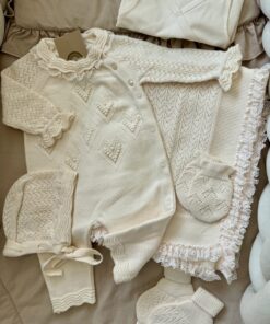Complete Newbornset 7-delig Hearts Beige