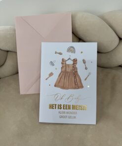 Wenskaart folie Oh Baby