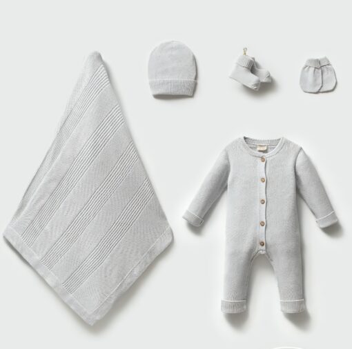 Complete newbornset Leaf 5-delig Babyblauw