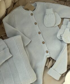 Alternative view of Complete newbornset Leaf 5-delig Babyblauw