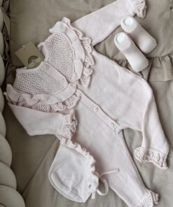 Complete Newbornset Ruffled 3-delig Roze