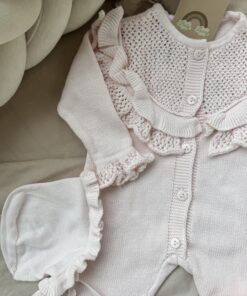 Alternative view of Complete Newbornset Ruffled 3-delig Roze