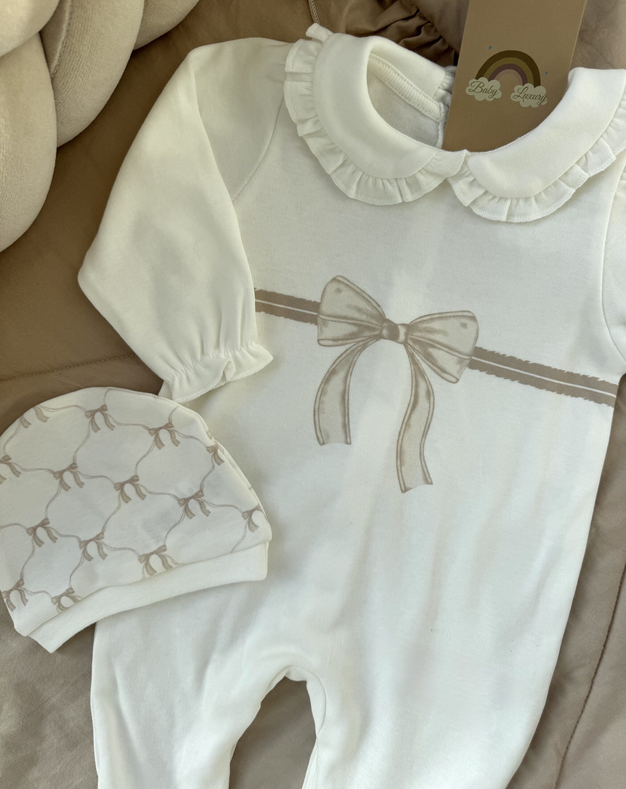 2-delige set Bow Boxpakje Beige - Afbeelding 2